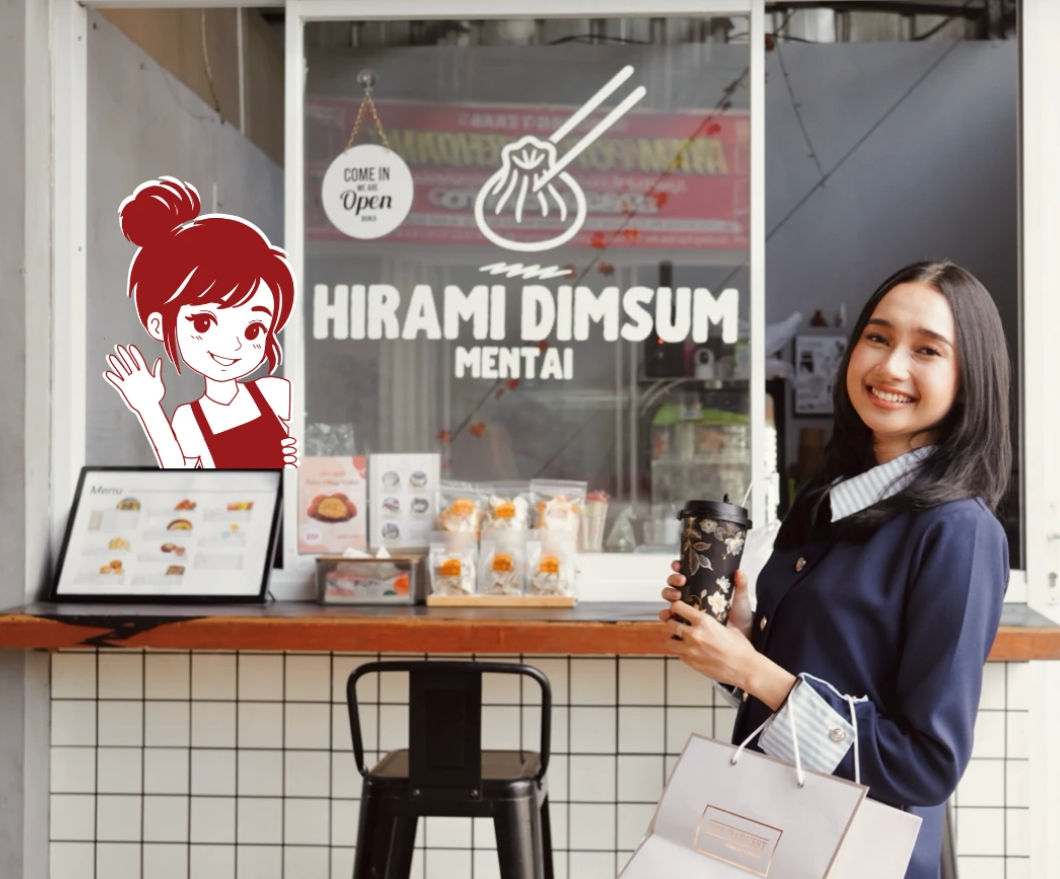 Booth Hirami Dimsum, lokasi outlet